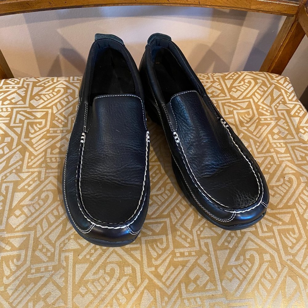 Men's Rockport XCS Black leather Slip On-Loafers Size 11